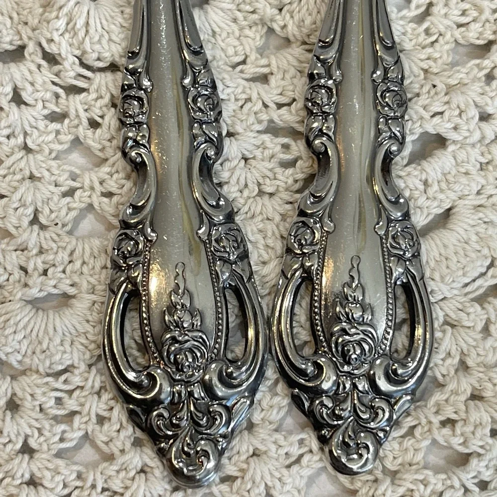 Oneida Community Brahms Stainless Flatware Hostess serving Set 4 Piece Vintage